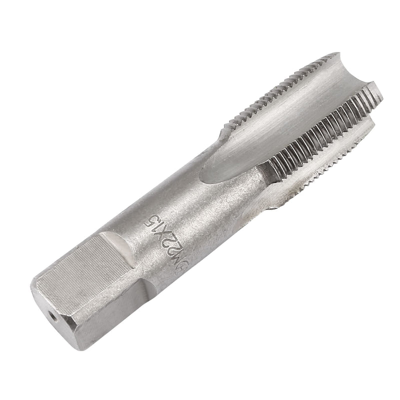 uxcell Metric Hand Tap M22 Thread 1.5 Pitch 4 Straight Flutes H2 Alloy Tool Steel Bottom & Taper Screw Tap Set Tapping Tools for Repairing 1 Pair M22 x 1.5