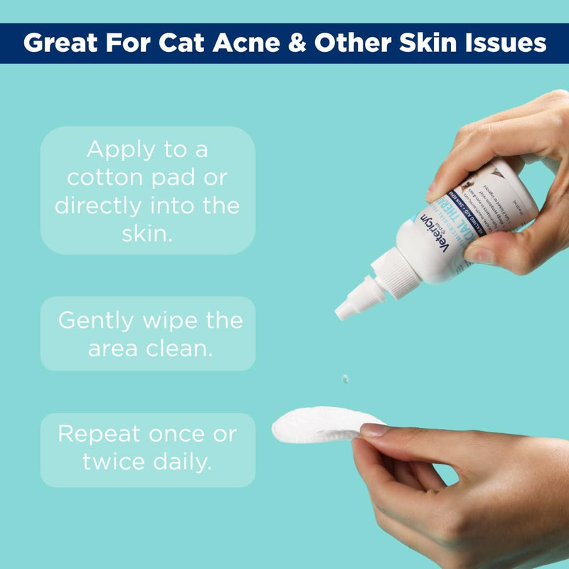 Vetericyn Plus Feline Facial Therapy. to Care for Cat Acne, Cuts, Mouth Sores, and Irritated Eyes and Ears on Cats of All Ages. Non-Toxic and Safe if Ingested. (2 oz)