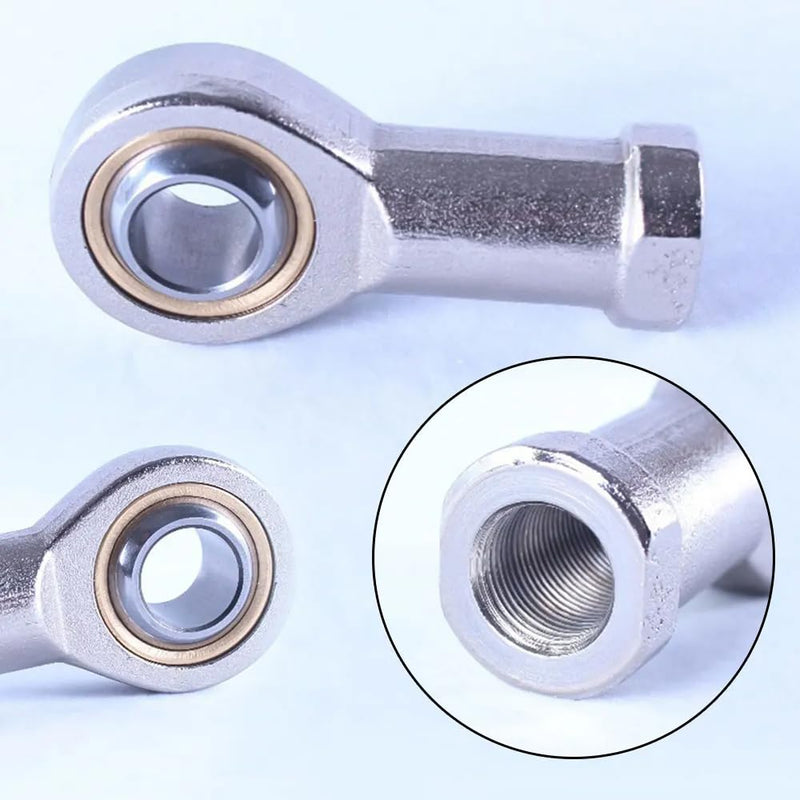 Rod End Bearings, 2PCS SIL12T/K M12*1.25 PTFE Composite Material Female Thread Rod End Joint Bearing Self-Lubricating Heim Joint SIL12T/K （M12*1.25） Female Thread（SIL）
