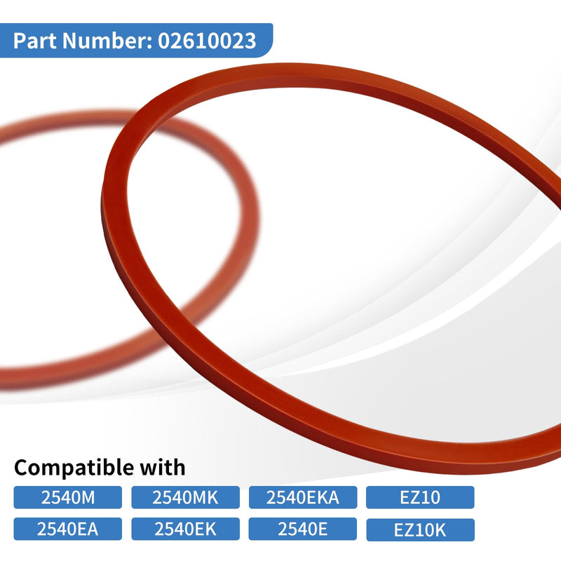 for Tuttnauer 2540 EZ10 Door Gasket Series 2540MK 2540E 2540EA 2540EK EZ10K | Door Seal Gasket Replacement Part #02610023, NOT for 2340 Series, Square Cross-Section