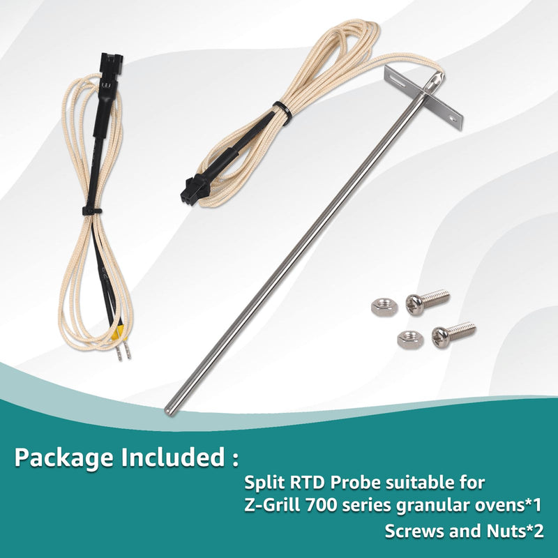 RTD Temperature Probe Sensor for Z-Grill 700 700C 700D6 7002B 7002E 700D 700E Series Replace ZG-RTD-2 Temperature Probe Grill Replacement Parts,7" (180 MM)