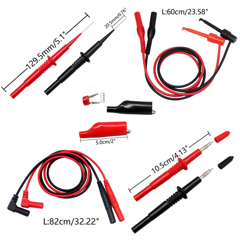 Aidetek Test Lead Kit of Multimeter for Tester multimeter Tester 20157 CATII 1000V/Max.32A