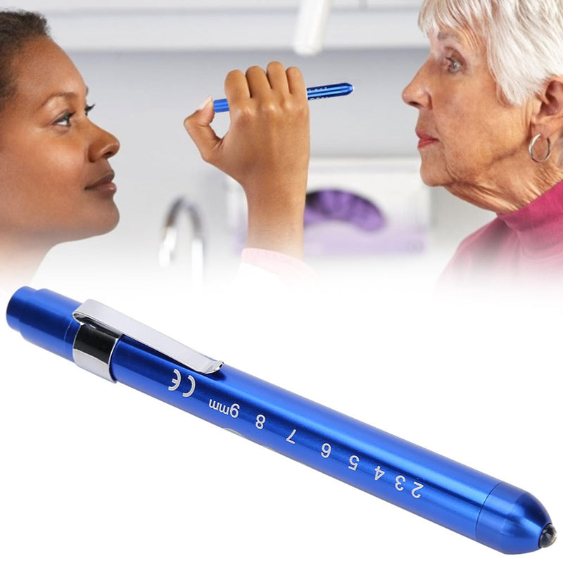 Pen Light Fastlight Pen LED, Portable Pen Lights Medicals | Multi Functional Nurse Pen Light with Pupil Ruler for Ear Mouth Throat Examination (Blue)