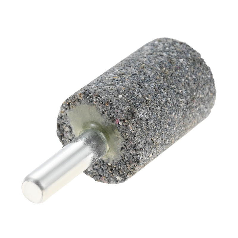dophee 10Pcs 20mm Cylindrical Shape Aluminum Oxide Mounted Grinding Stones Rotary Grinding Bits with 1/4" Shank for Electric Rotary Tools Drill Grinder