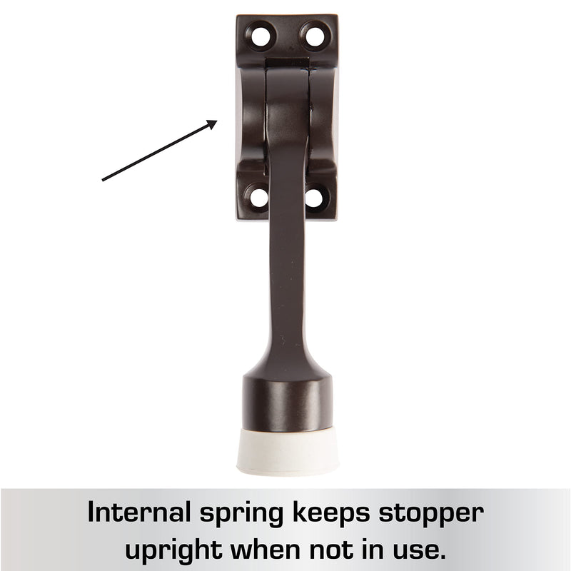 BRINKS Commercial - 4" Kick-Down Door Stop, Bronze Finish - Non-Obtrusive Option to Protect Your Door and Walls 1
