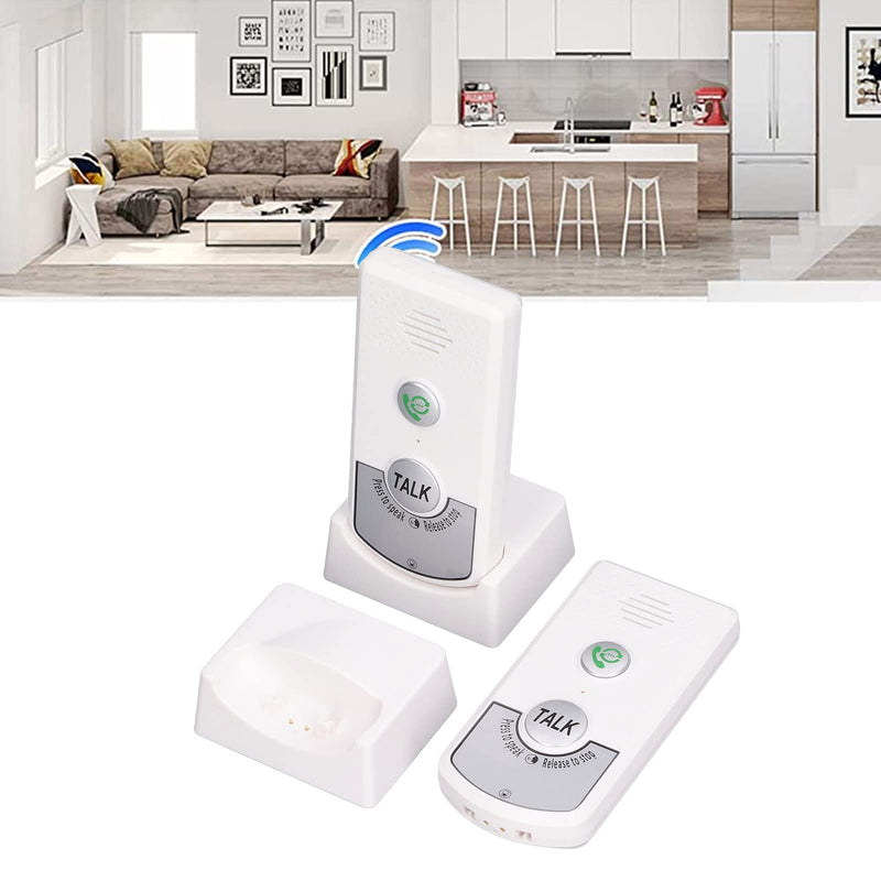 2 Way Voice Intercom 1000M Long Range Intercomunicador Home Security Doorbell System Indoor Outdoor System, Fit for Home Hospital Office (White)