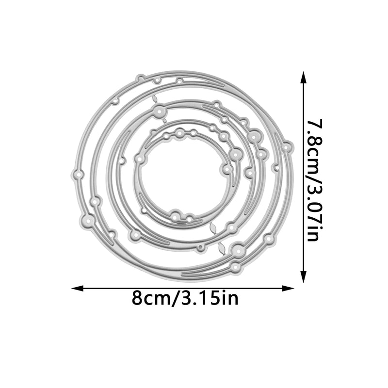 2PCS DIY Wreath Metal Cutting Template Carbon Steel Knife Die Art Embossing Die Etching Cutting Knife Die for Paper Wire Mesh Leather Card Making Photo Decoration Scrapbooking