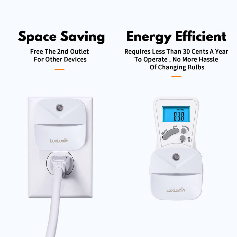 LED Night Light, Night Lights Plug into Wall with Dusk-to-Dawn Sensor, Automatically Turn on and Off,Night Light for Kids,Bedroom,Bathroom,Stairs, White, 6 Packs Daylight White