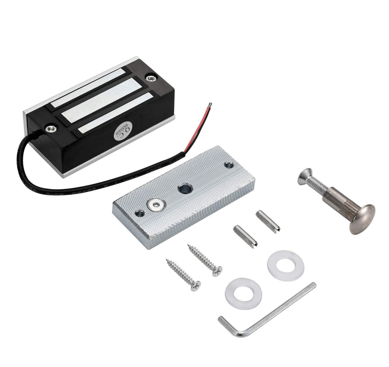 Electric Magnetic Lock 60KG 130LBS Holding Force Electromagnet Lock 12V Fail Safe NC Mode Single Door for Access Control System 60KG/130Lbs