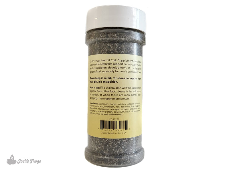 Josh's Frogs Hermit Crab Mineral Supplement Blend (4.5 oz)- Greensand Earthworm Castings Calcium - PawsPlanet Australia