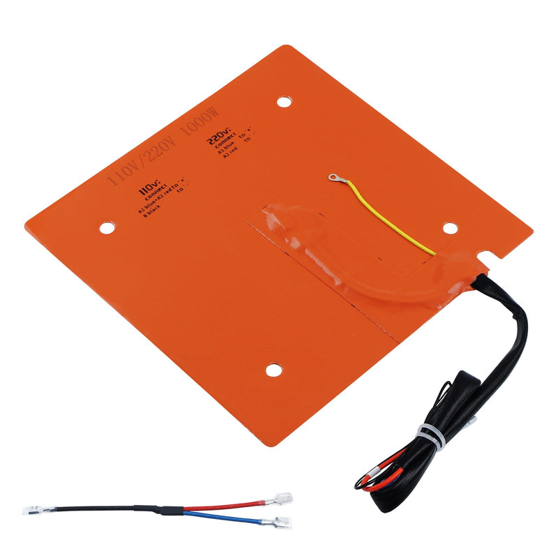 FYSETC Silicone Heating Mat for Anycubiic S1C: Replacement Heat Bed Plate AC110V/ 220V 1000W 258mm/ 9.8 in with Thermistor Probe Sensor and Bimetal Thermal Fuse for S1 Combo 3D Printer Parts