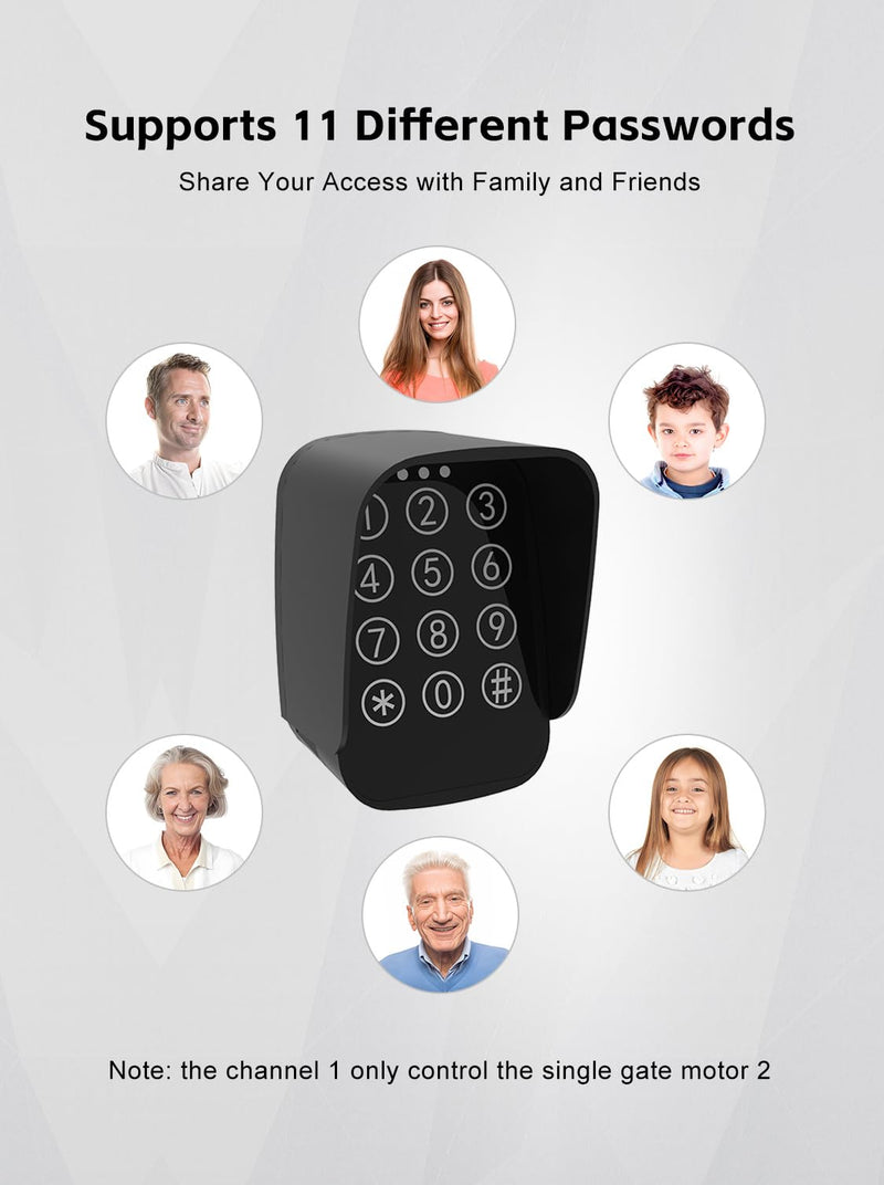X X-HOUSE Touch Panel Wireless Keypad for X X-HOUSE & JUJIANG Automatic Swing Sliding Gate Opener, Wall Mounted Waterproof Keyless Entry Keypad, Digital Code Keypad Security Control