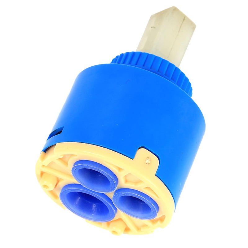 40mm Ceramic Cartridge, Water Mixer Tap Inner Control Faucet Valve Tap Water Mixer PP Plastic Blue Practical Replacement Ceramic Disc Cartridge for Kitchen Faucet, Bathroom Faucet (40mm)