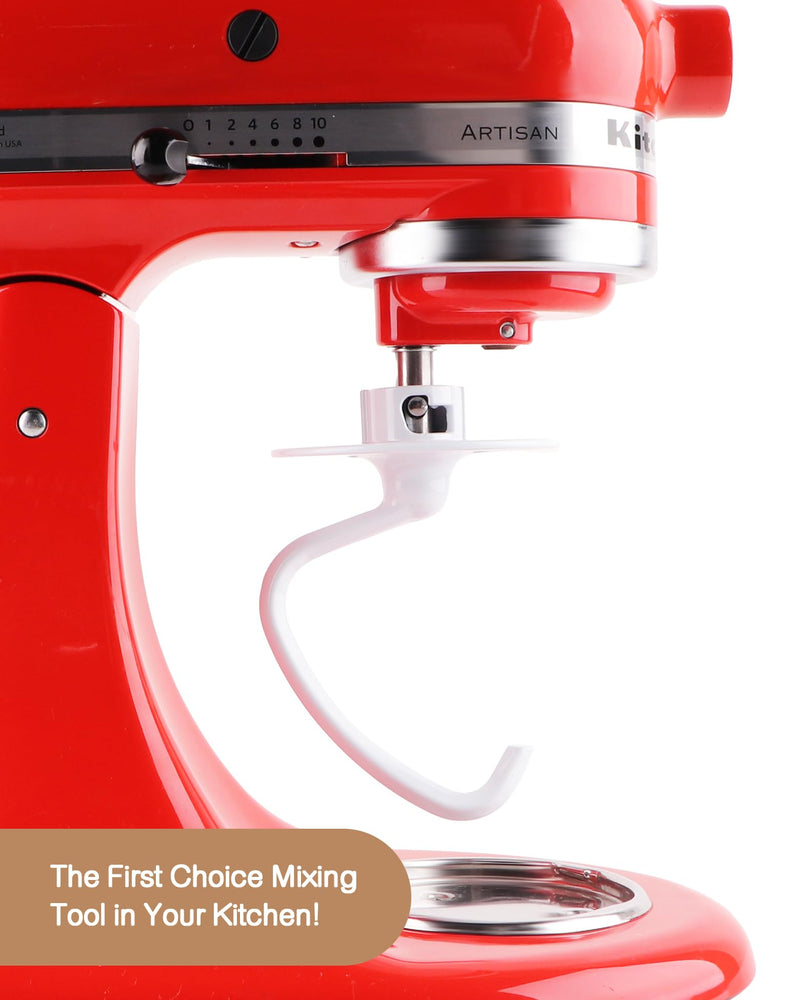 C-shaped K45DH Coated Dough Hook, Attachment for KitchenAid 4.5-5.0 Quart Bowel, Compatible with KitchenAid K45 K45SS KSM90 KSM150 Tilt-Head Stand Mixers