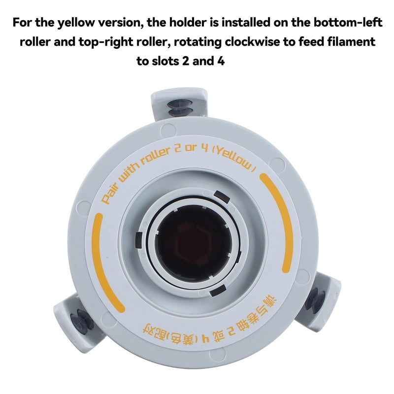 Immdinogo Rotary Spool Holder Replacement(Yellow) for BambuLab A1/ A1 Mini AMS lite 3D Printer Accessories: Used to Support and Hold Filament Spools - Ensured Smooth Consumables Feeding