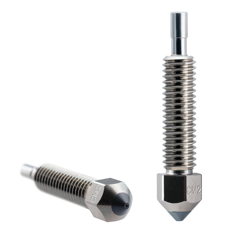 Microswiss FlowTech - CM2 Nozzle - Copper Body, M2 Hardened High Speed Steel Tip, Long Life, Wear Resistant, Made in USA (.4mm) .4mm