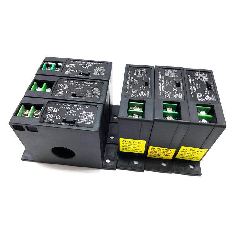 Current Transmitter, FCS521-SD-420E Current Transducer Transmitter Transformer Sensor AC Current Converter 0-50A