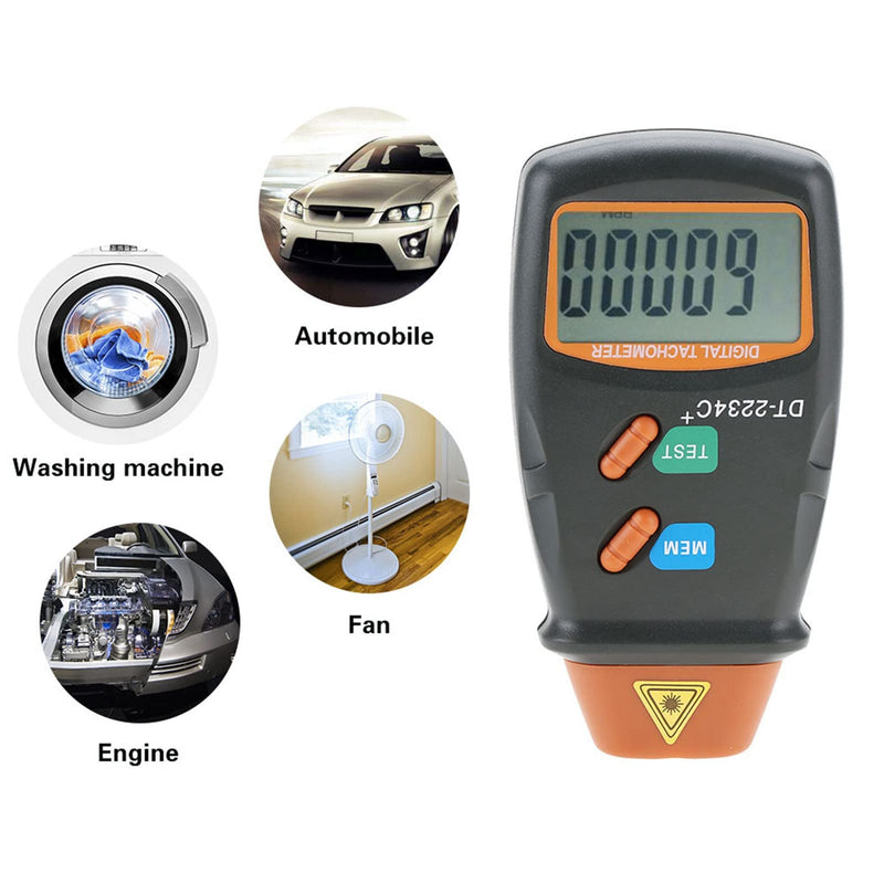 Digital Tachometer, Handheld Non LCD Photo Sensor Tachometer Mini RPM Tester Meter Gauge for Small Engines
