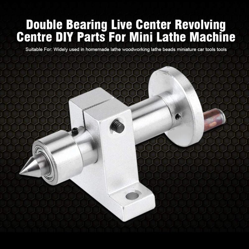 Double Bearing Live Center,Mini Lathe Telescopic Taper Revolving Centre,Adjustable Holing Depth,Good Heat ,High Mechanical Strength,for Woodworking or Lathe Machine