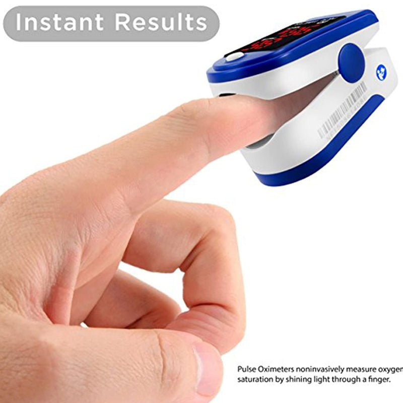 Dagamma DP100 Fingertip Pulse Oximeter, Heart Rate Measurement, Blood Oxygen Saturation Monitor SpO2 with LED Screen, Resistance against ambient light, Carrying Case, Batteries, Lanyard (Black)