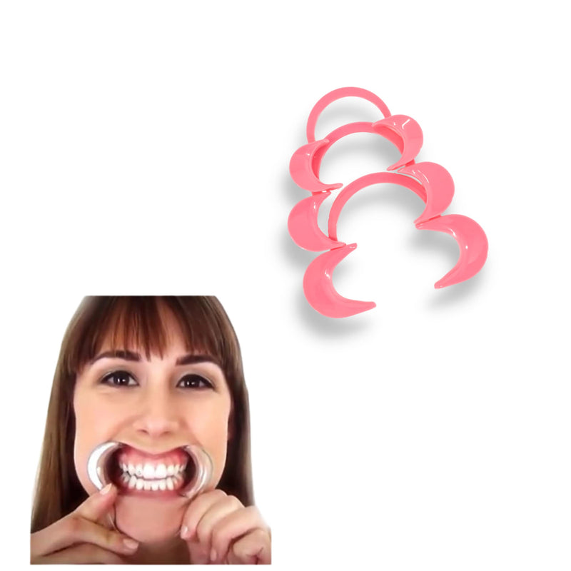 Cheek Retractor Mouth Opener C-Shaped | 3 Pack (Small Medium & Large) | Teeth Whitening Supplies | Tooth Gem Supplies | Cute Solid Pink Design