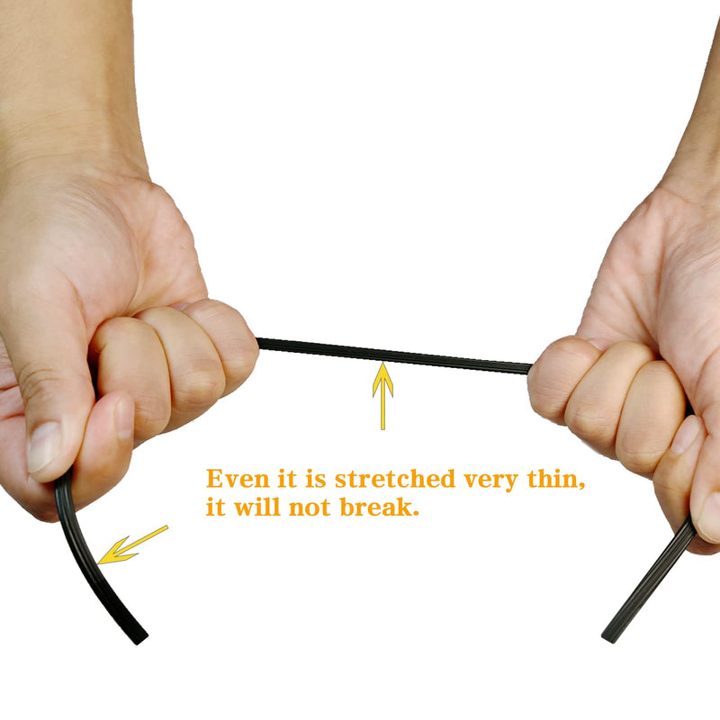 Window Screen Spline, 0.125" x 100' Window Screen Retainer Spline, Black, Tooltriz