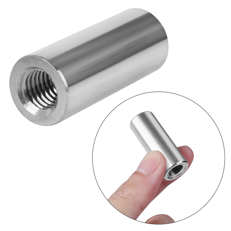 M10 Round Connector Nuts, 304 Stainless Steel Coupling Nut 40mm/1.58 inch Length,Pack of 5