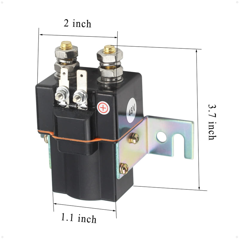 48V Golf Cart Solenoid with Resistor 4 Terminal Solenoid Coil Replacement for Club Car 95-Up DS and 2004-2008 Precedent Golf Carts 101908701 102774701 5722