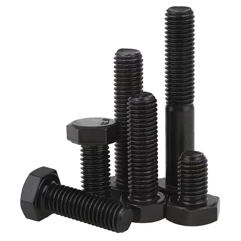 M6-1.0 x 45mm Hex Head Screw Bolt, Carbon Steel Grade 8.8, Black Oxide Finish,Metric Thread, Hexagon Head Bolts for Hardware Furniture Machinery,25 PCS M6-1.0 x 45mm（25 Pcs）