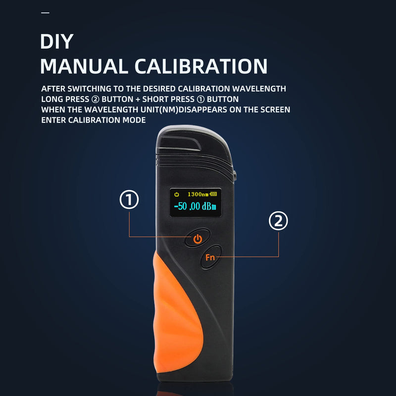 FTTH Mini Clamshell Fiber Cable tester Optical Power Meter KTM50 Power measurement range -50 ~ + 20 dBm