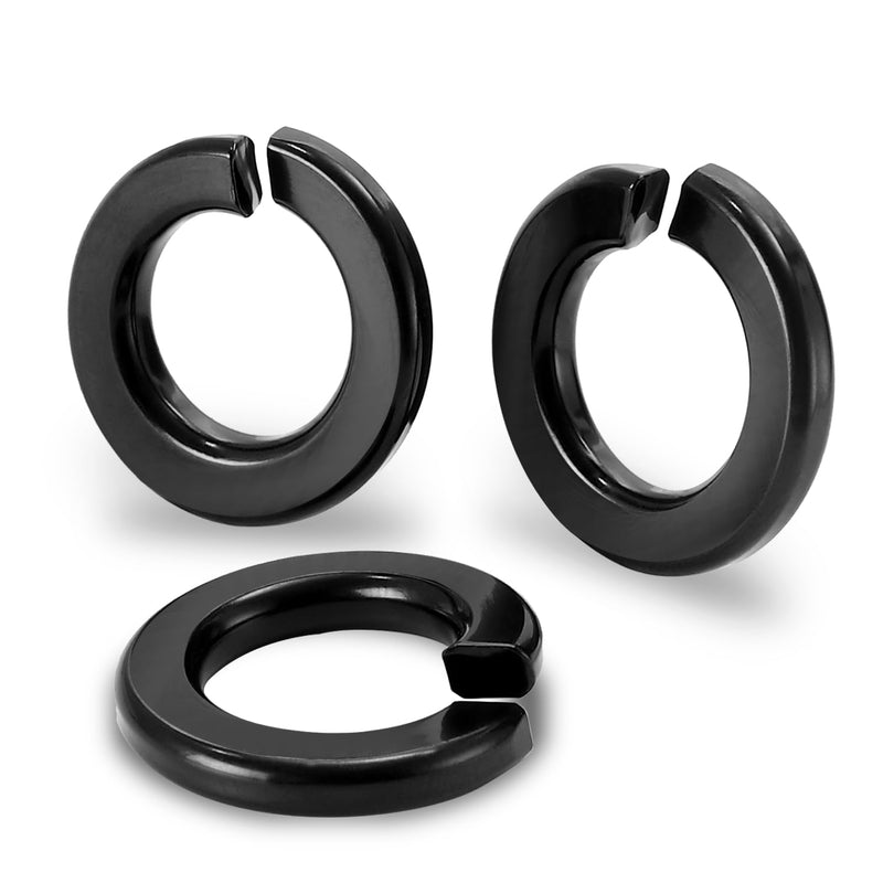 5/16" Lock Washer Spring Lock Washers, 304 Stainless Steel 18-8, Black Finish, Pack of 50 5/16"