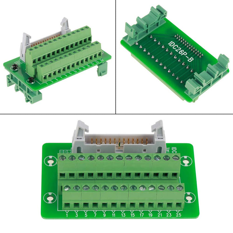 26 Pin IDC Connector IDC 26 Pin Board Idc26P Din Rail 26Pin 5Mm Mount Interface Module Male Connector Board