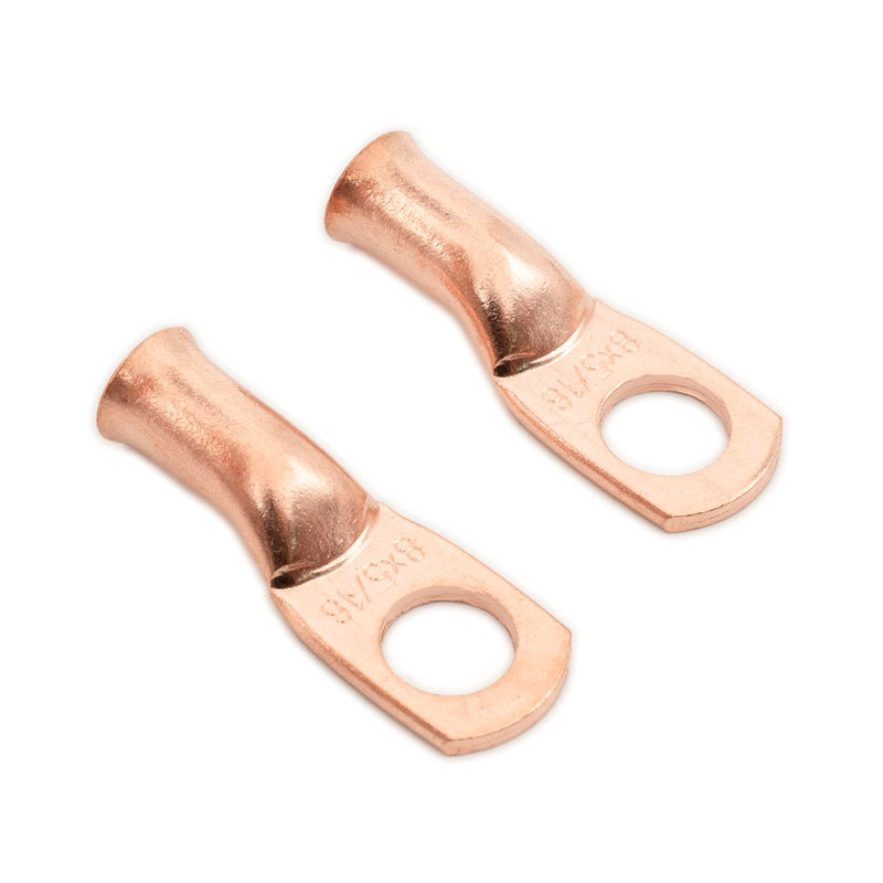 10PCS 8 AWG-5/16" Wire Lugs - 8 Gauge Battery Cable Lugs, Copper Terminal Connectors, Ring Terminals, Marine Grade - with 10pcs 3:1 Heat Shrink Tubing 8 AWG - 5/16''(M8)