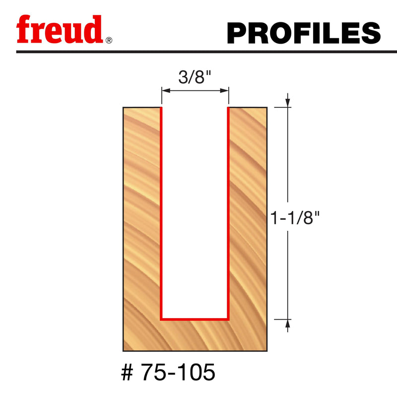 Freud 75-105: 3/8" (Dia.) Up Spiral Bit with 3/8" Shank