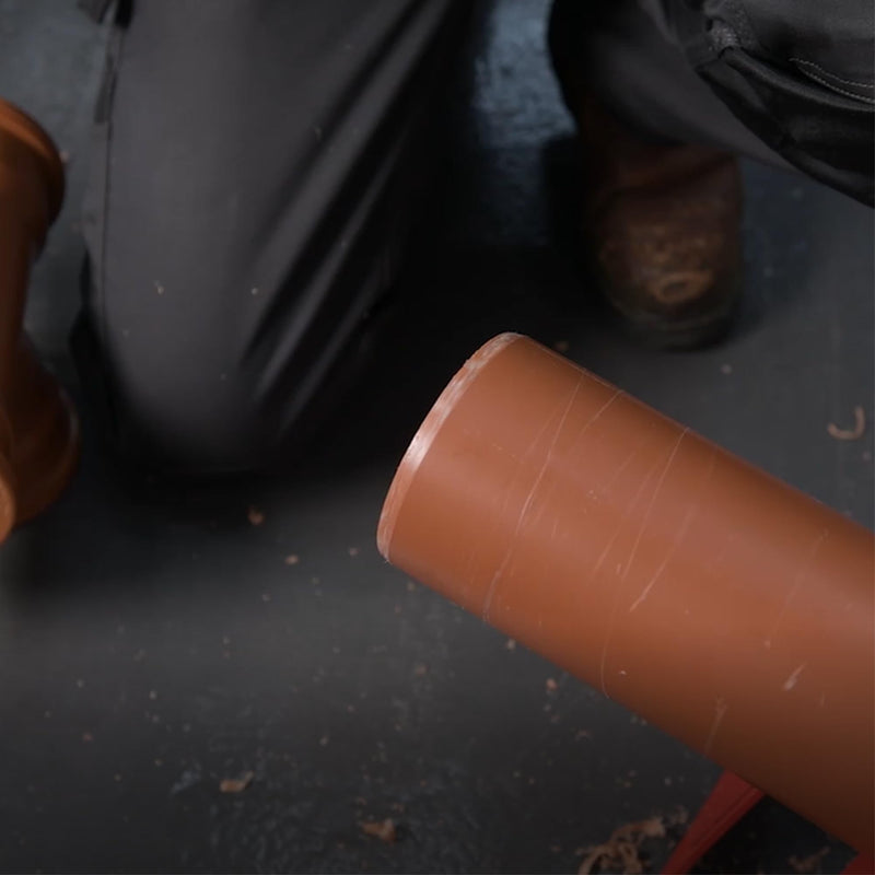 Chamf Deburring Tool 4 1/3"/110mm PVC Plastic Soil Drainage Pipe Chamf Works Easily Mounted On A Power Drill. Applies Industry Standard 15 Degree Chamfer in 15 Seconds.