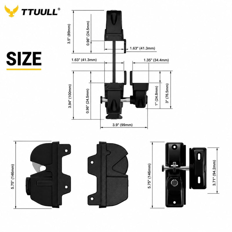 Double Sided Locking Security Gate Latch