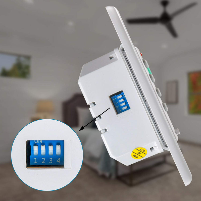 Universal Ceiling Fan Wall Control 3 Speed Wall Mounted Fan Control Full Range Dimmer UC-9050T CHQ9051T… UC9050T