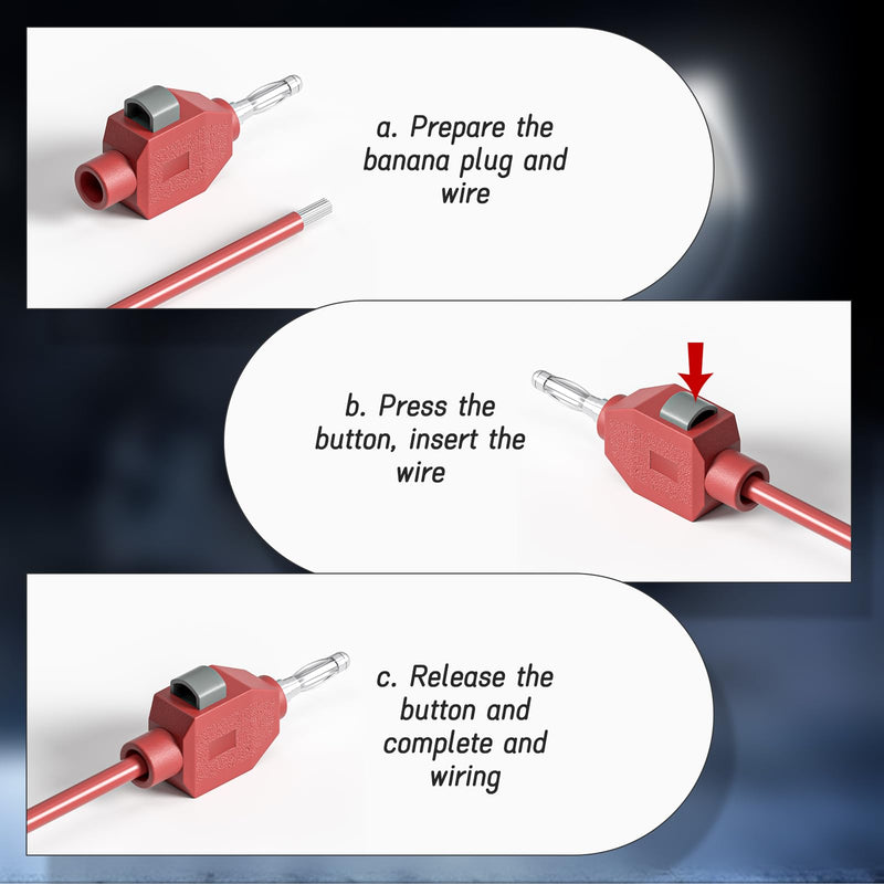 Goupchn 20PCS 4mm Banana Plugs Quick Wiring Connect Banana Connectors Ten Colors for DIY Electrical Testing