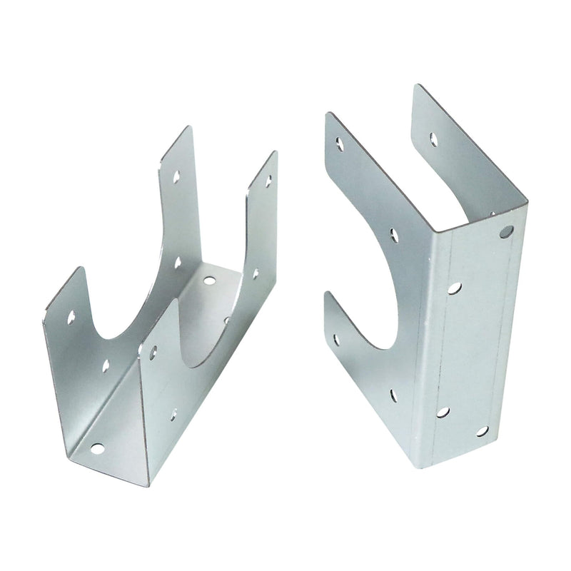 4PCS Metal Stud Shoes for Single Wood Studs, Fits up to 2-1/2 Inch Pipes, Length 5inch, Inner Width 1.5inch, Extra Support for Wood Stud, Galvanized