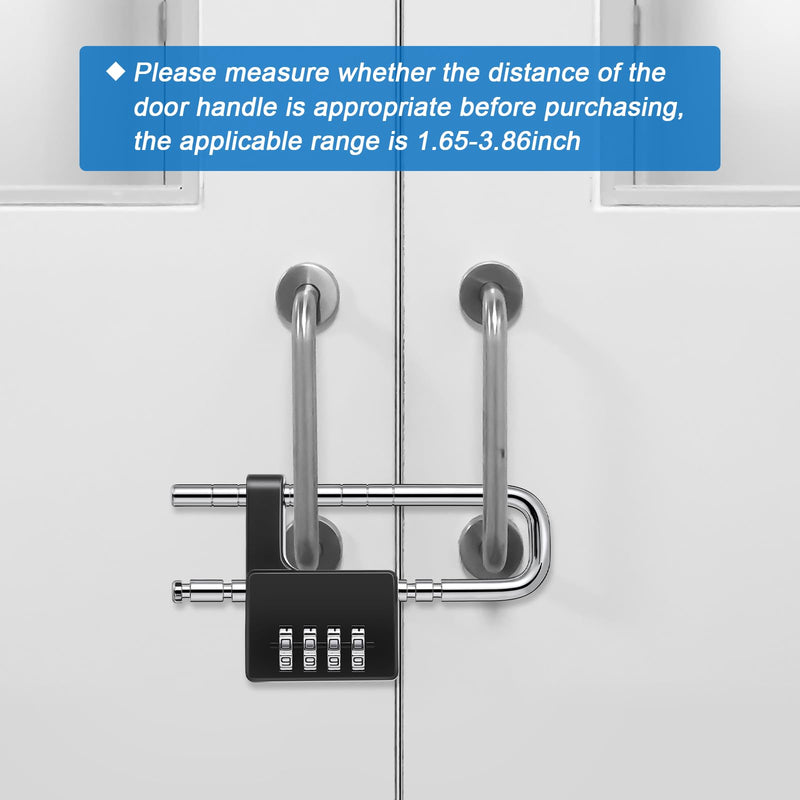 Gisafai 2 Pieces 4 Digit Combination Cabinet Lock, Long Code Combination Padlock for Gym School Lockers, Child Proof Code Sliding Locks for Fences, Drawers Closet