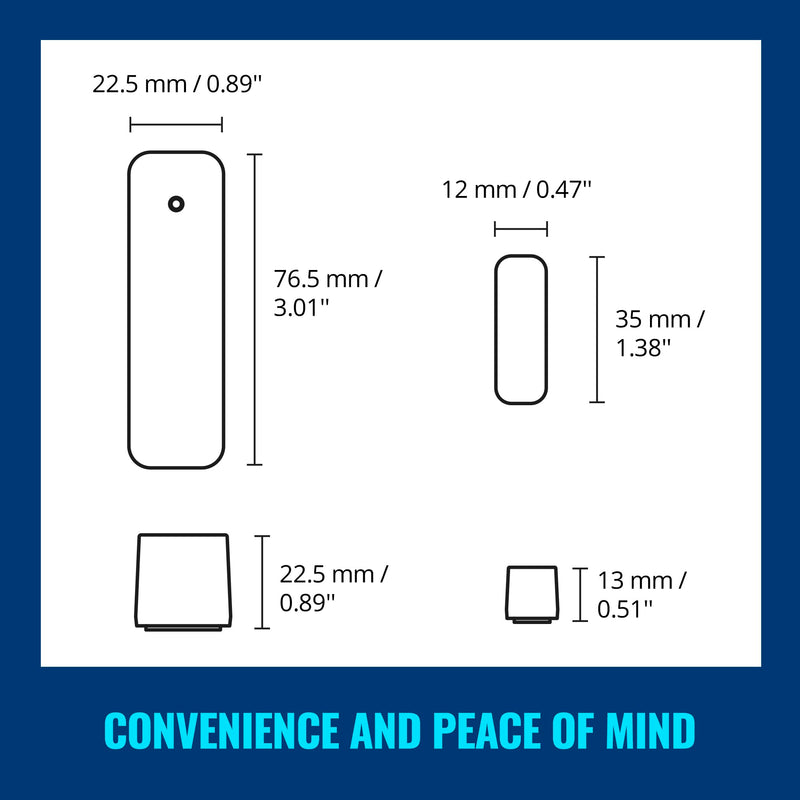 WiZ Connected Contact Sensor 2-Pack - Home Monitoring, Home Automation, Real-Time Alerts, Light Alarms, Easy Setup 2 Pack