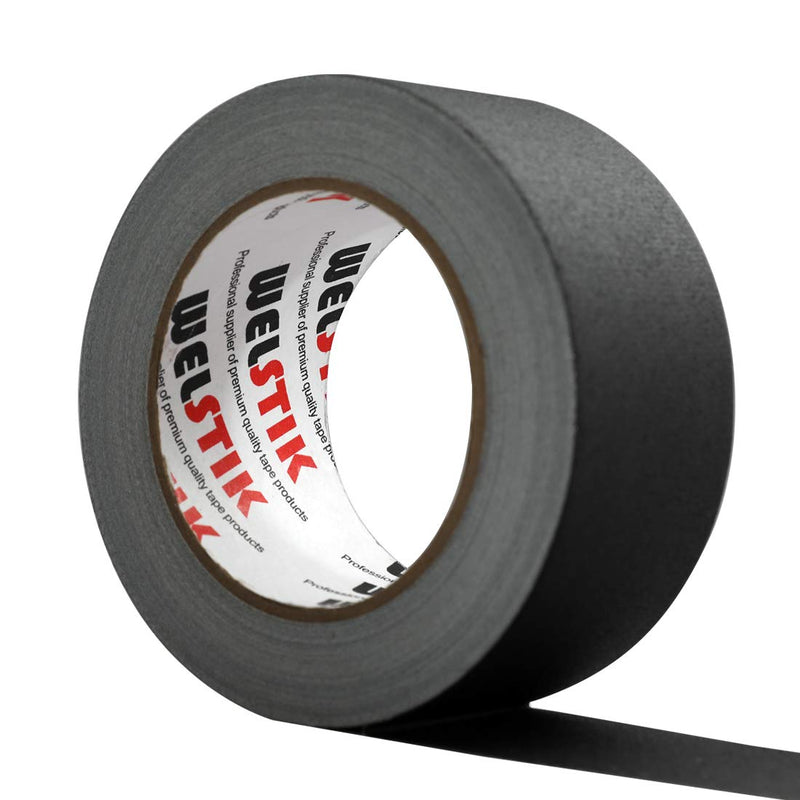 WELSTIK Black Gaffer Tape 2 Inches x 33 Yards, No Residue, Non-Reflective,Waterproof, Can be Torn by Hand, Gaffers Cloth Tape for Photography, Shooting Background Fixed 2“ x 33 Yards