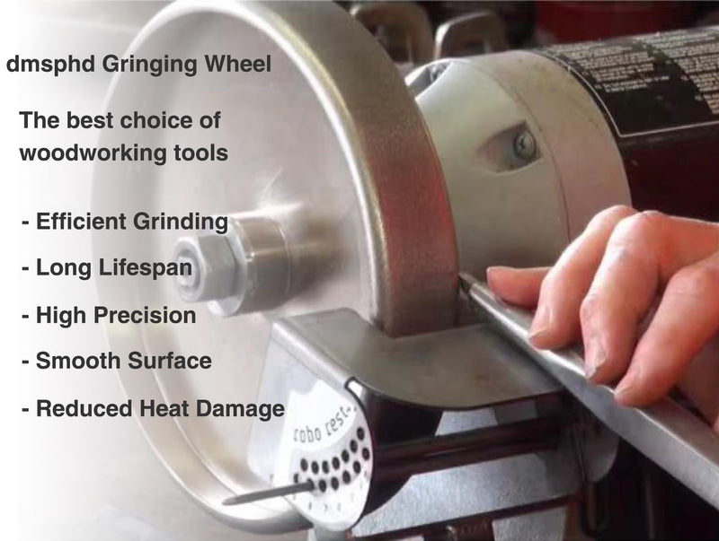 CBN Grinding Wheel with 6 inch, Plastic Body,Adjustable Bore,1'' Wide, Suitable for high-Speed Steel,for All Kinds of 6 inch Bench Grinders(150 Grit) 150 Grit