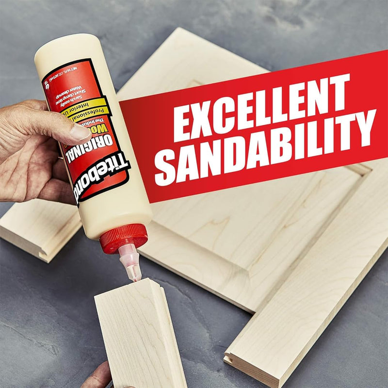Titebond Original Wood Glue 5062, Industry Standard for Woodworking, Furniture Repair/Assembly, Construction, Home Repair or Modeling, 4 oz