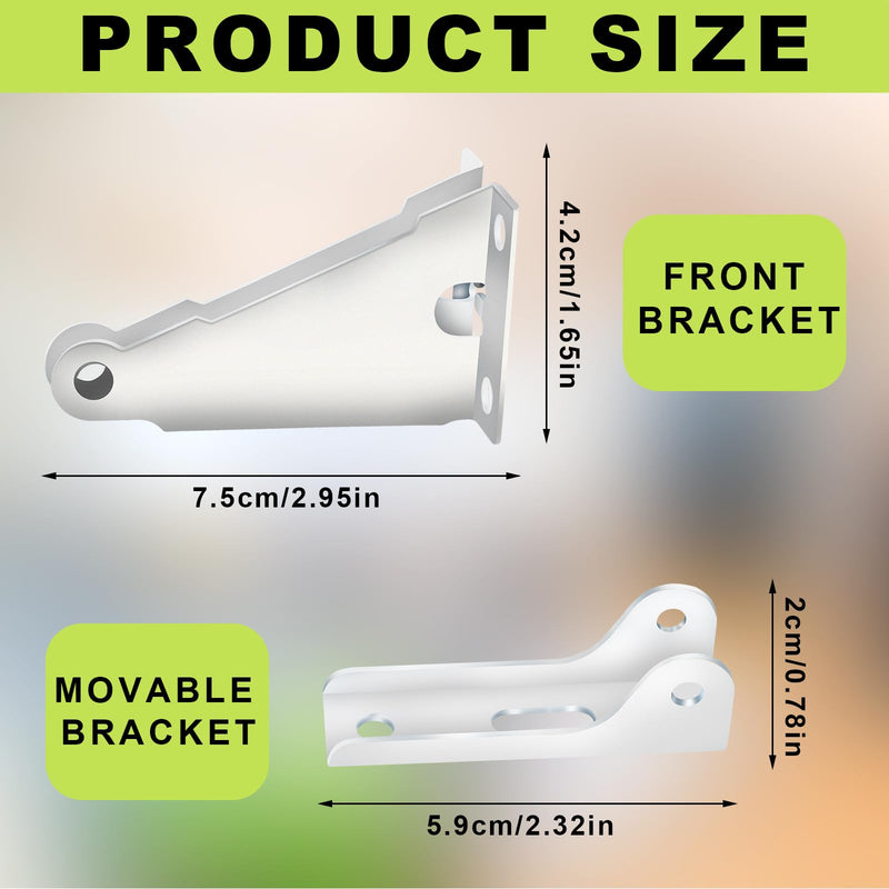 Screen Door Closer Kit, Quality Steel Storm Door Replacement Parts Compatible with Wright Products Screen Door Closer Parts with Brackets, Pins and Mounting Screws (White)