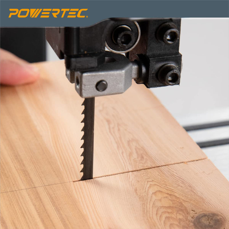 POWERTEC 70-1/2 Inch Bandsaw Blades, 1/8" x 14 TPI Band Saw Blades for Sears Craftsman 21400 and Rikon 10-305, 10-3061 10" Band Saw for Woodworking, 2 Pack (13183-P2) 70.5 inch x 1/8" x 14 TPI (2PCs)