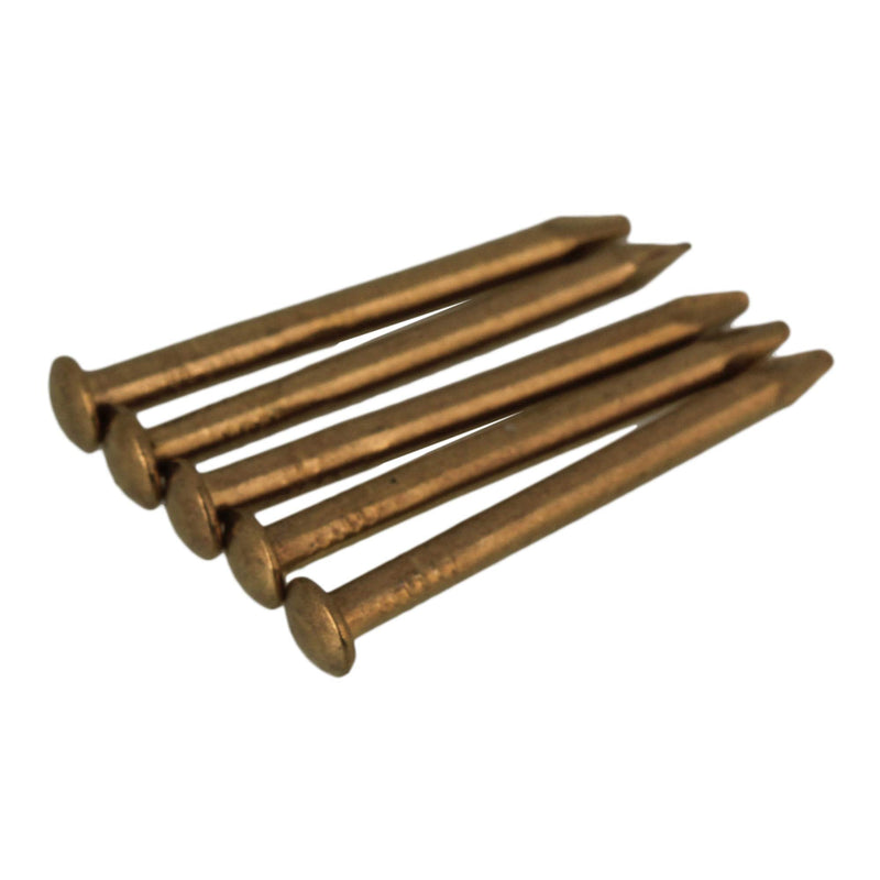 200 Pcs Antique Round Head Brass Copper Screw Nail Miniature Nails for Furniture Hinges Boxes Craft Projects 2.8x18mm