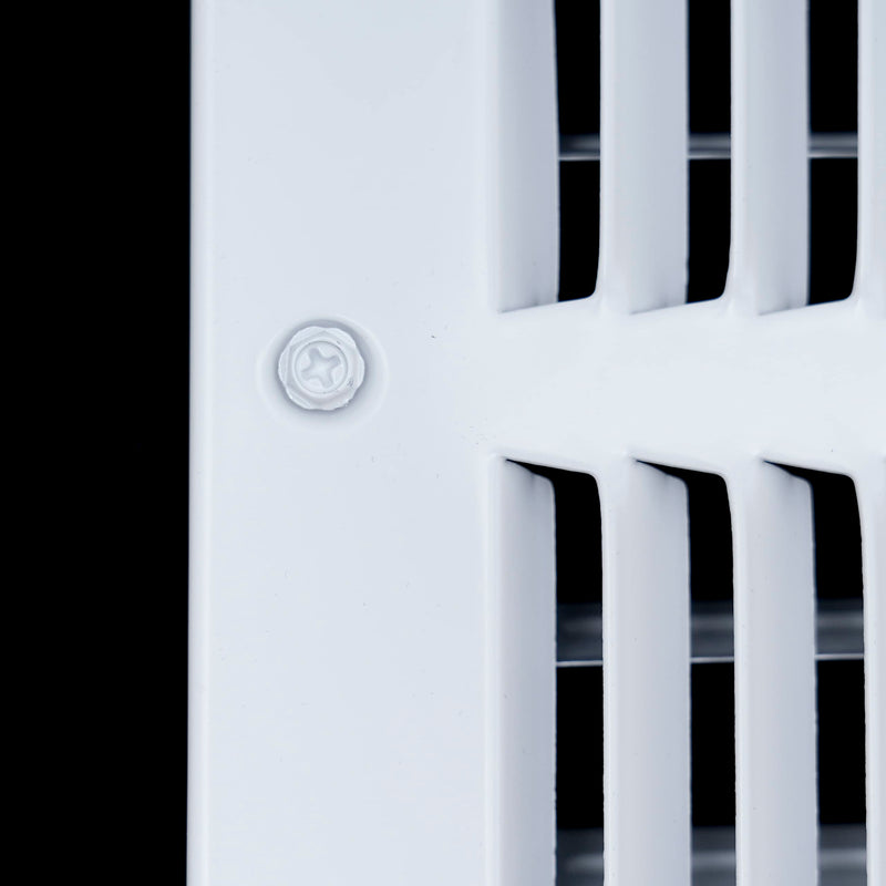 Fits 10x6 Duct Opening 3 Way Steel Air Supply Diffuser by Handua | Register Vent Cover Grille for Sidewall and Ceiling | White | Outer Dimensions: 11.75" X 7.75" 10" X 6" Duct Size
