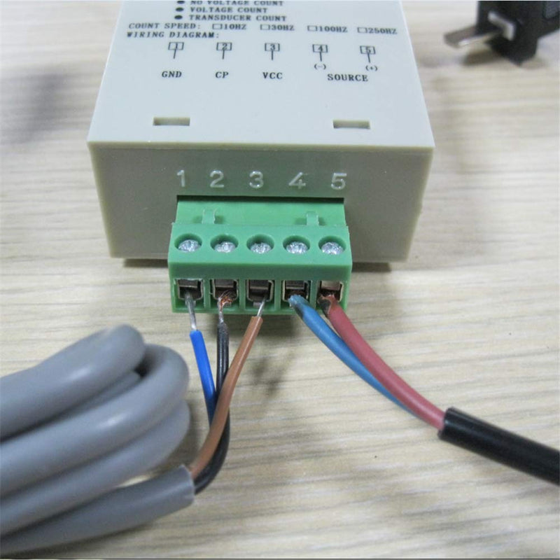 TWTADE/Infrared Wireless Visitor Counter 110-220VAC LED Auto Display Digital Counter 0-999999 6 Digits Count Mall People Flow + Photoelectric Switch Sensor Distance 2m NPN NO + Reflector + Holder