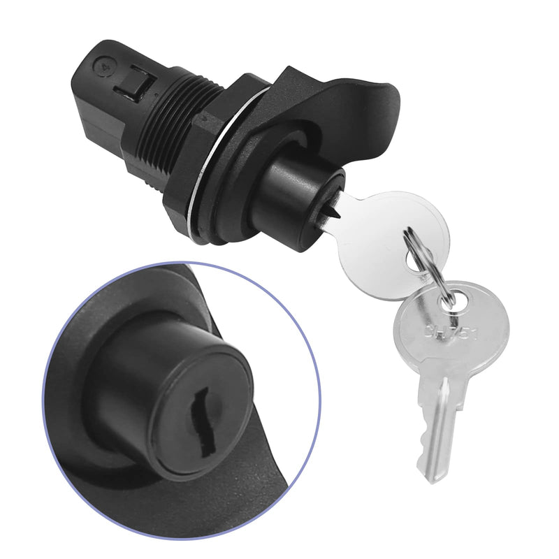 Push Button Latch Replacement for Southco 93-303, Push Button Lock Glove Box Latch for Marine Radio Box Truck Tool Box Golf Cart Boat Motorcycle Glovebox Push Lock (1, Black) 1